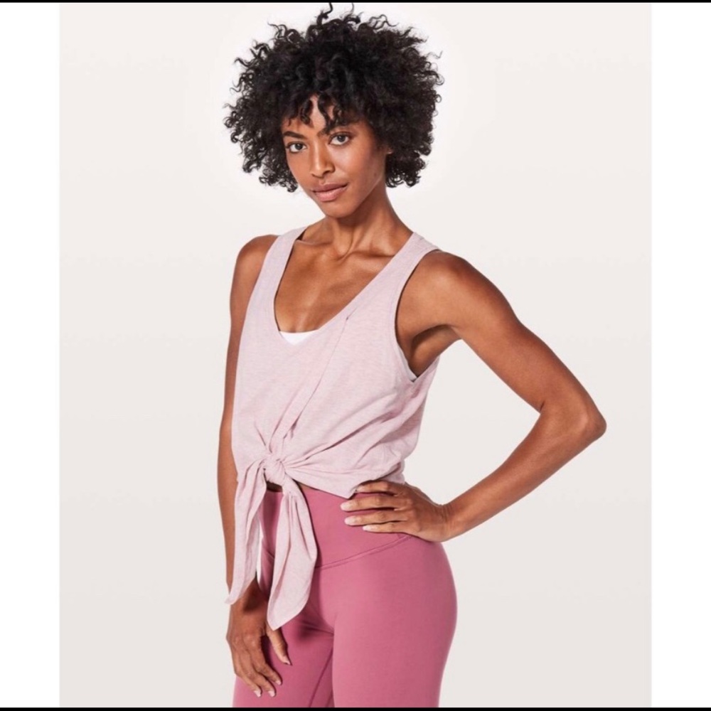 Lululemon Pastel Pink Knot A Problem Tank